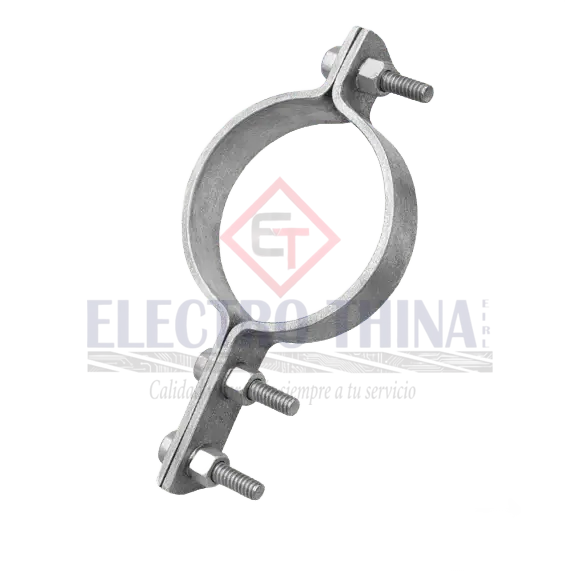 Abrazadera de acero galvanizado para retenida con enlace