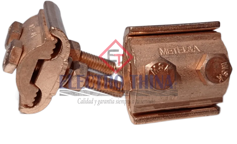 Conector doble via bronze cobreado