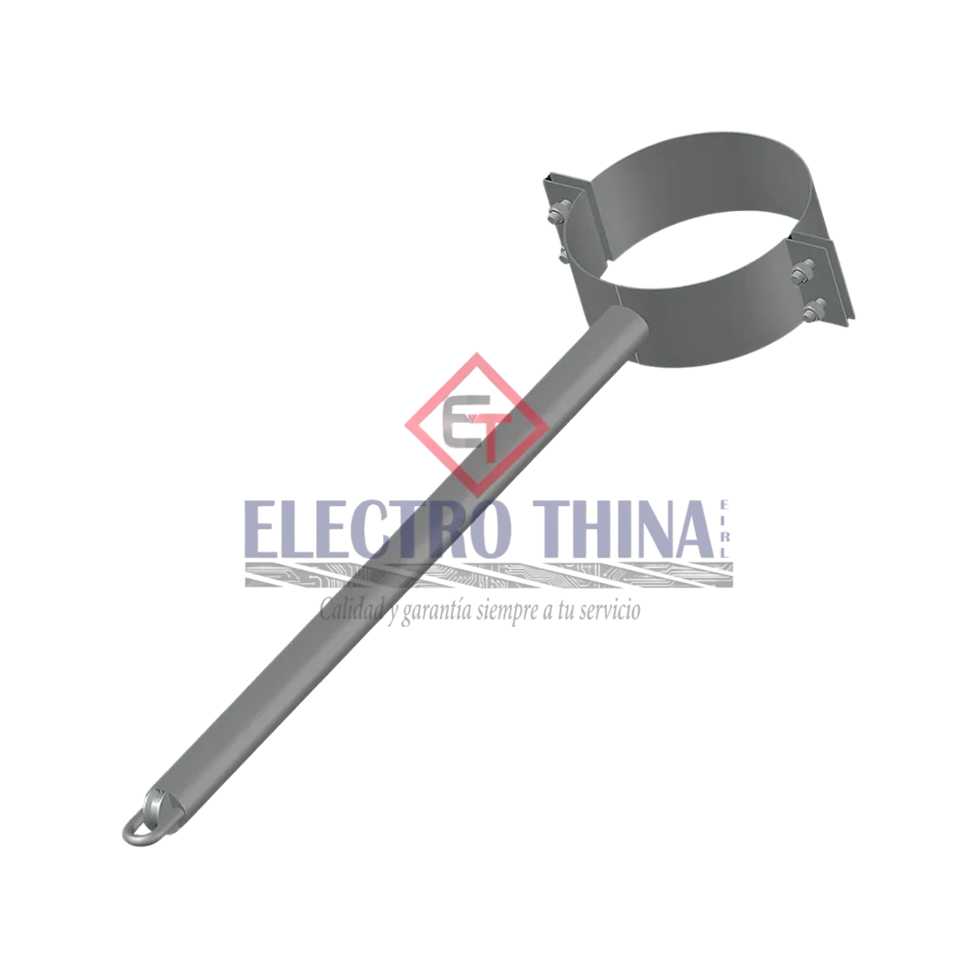 Contrapunta de fierro galvanizado con abrazadera 4 pernos