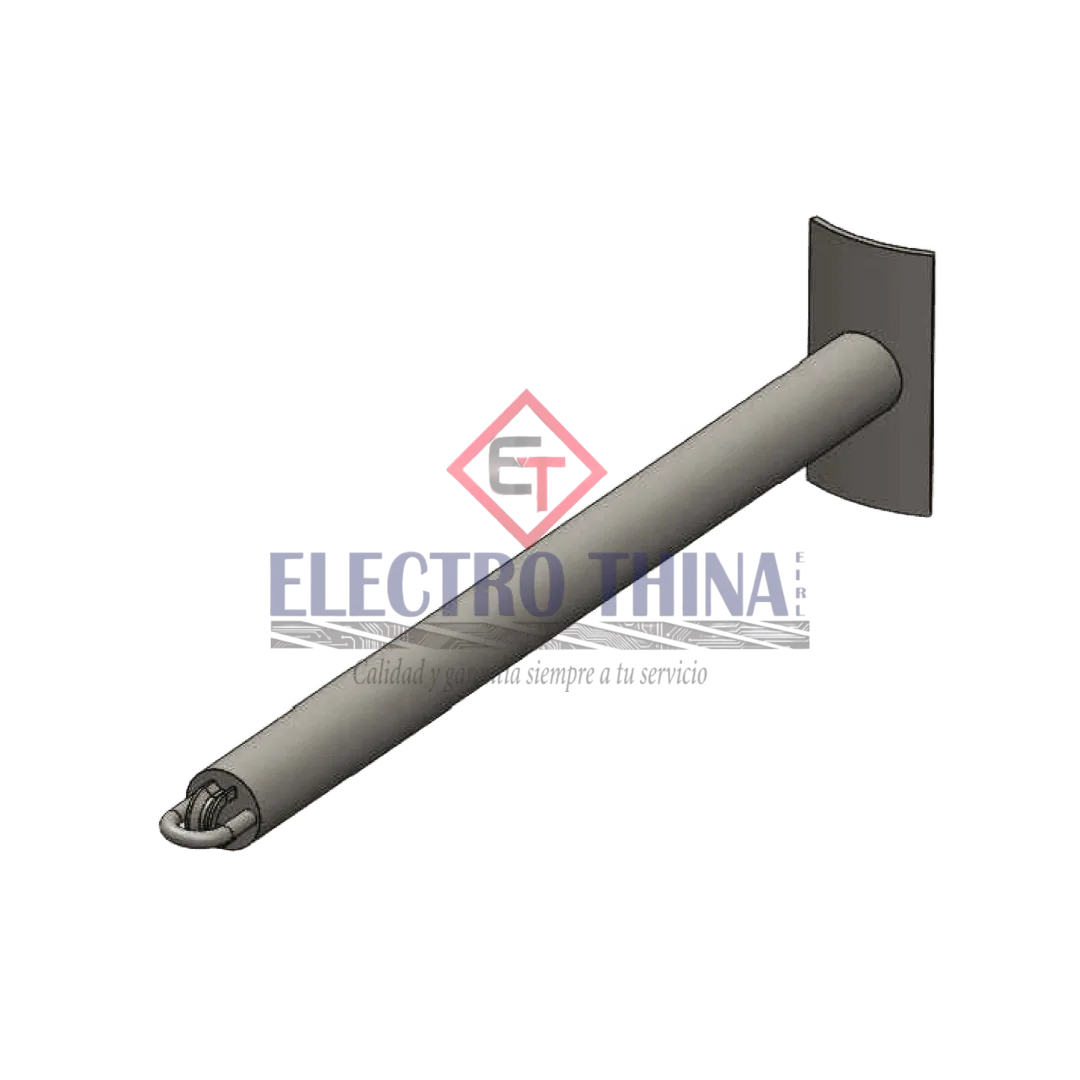 Contrapunta de fierro galvanizado para retenida de poste 1 1/2 x 0.80 mts