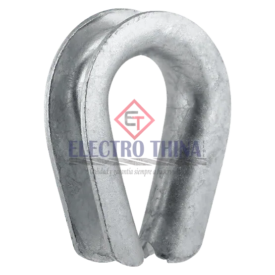 Guardacabo galvanizado para cable de acero de retenida 3/8, 1/2 y 5/8