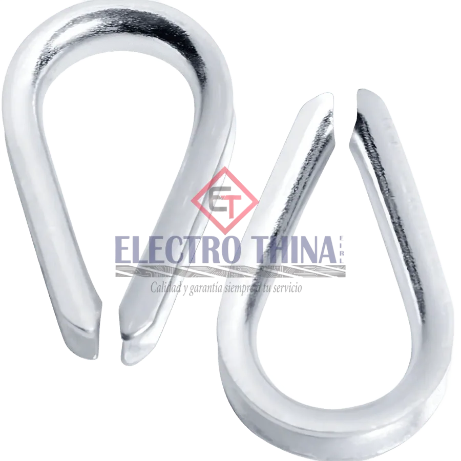 Guardacabo galvanizado para cable de acero de retenida 3/8 y 1/2