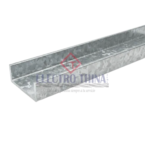 Perfil tipo U de acero galvanizado 64x64x6 mm