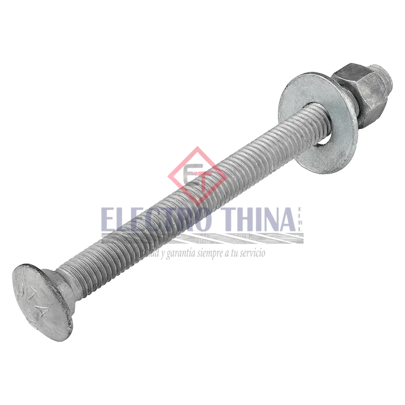 Perno coche de acero galvanizado de 1/2 x 6 pulgadas