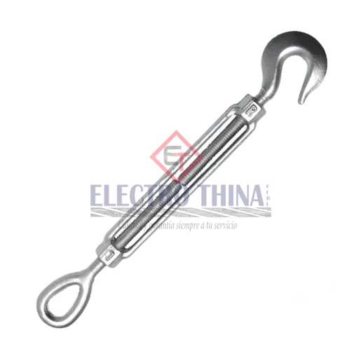 Templador ojo-gancho de fierro galvanizado para retenida