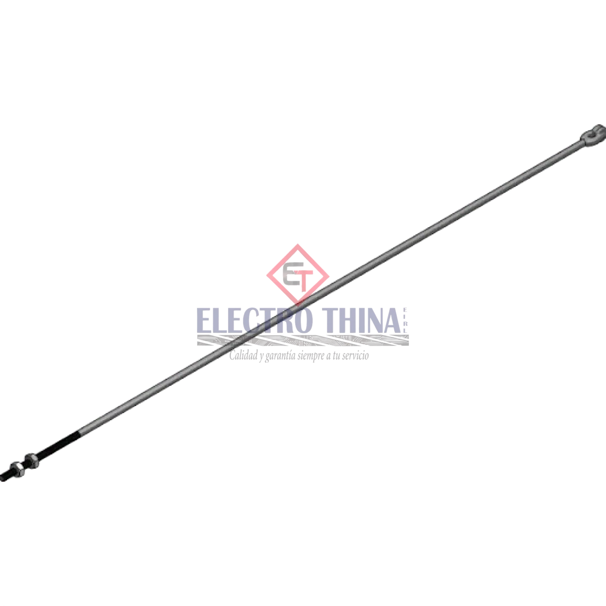 Varilla de anclaje de acero galvanizado de 5/8 pulgadas por 1.80 m con tuerca